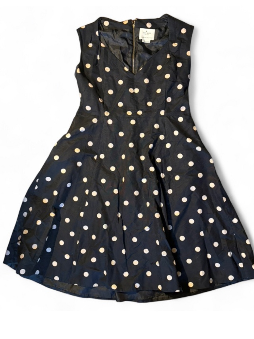 Kate Spade New York Polka Dot Fit & Flare Dress Size 14 - Picture 2 of 5